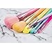 Professional Makeup Brush Set, Belle Maker Rainbow Unicorn Makeup Brushes with Glitter travel case for travel women, seven pieces set