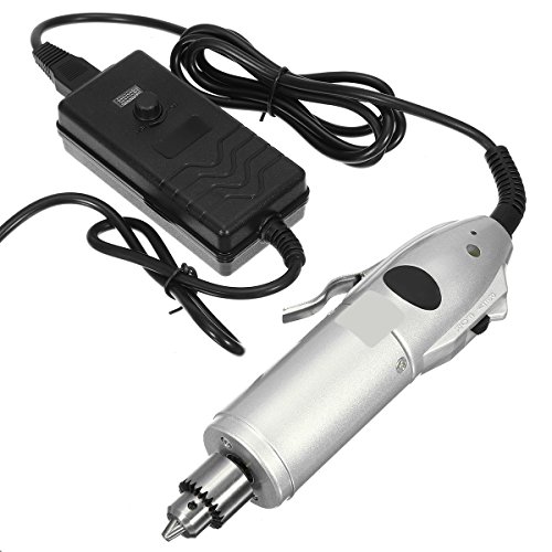 HITSAN Micro Aluminum Portable Handheld Drill DIY Mini Electric Hand Drill Adjustable Variable Speed