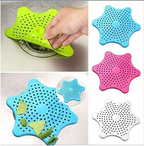 Kitchen Sink Tub Living Floor Drain Hair Stopper Bath Catcher Sink Strainer Sewer Filter Shower Cover- Random Color