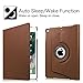 Fintie New iPad 9.7 inch 2017 / iPad Air Case - 360 Degree Rotating Stand Cover with Auto Sleep Wake for Apple New iPad 9.7 inch 2017 Tablet / iPad Air 2013 Model, Brown