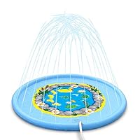Sprinkle and Splash Play Mat, 68 Inches Duck Wading Pool Pad, Durable Sprinkler Pad, Outdoor Water Sprinkler Toys for Kids