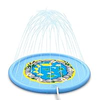 Sprinkle and Splash Play Mat, 68 Inches Duck Wading Pool Pad, Durable Sprinkler Pad, Outdoor Water Sprinkler Toys for Kids