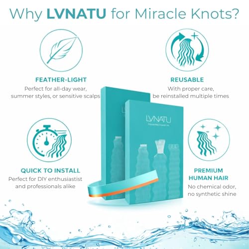 Lvnatu Feather Crochet Human Hair Burmese Curly for Miracle Knots Boho Braids Black Women Pre Looped Reusable 100% Remy Human Hair Lightweight Pre Separated Invisible Strings 100 Strands 120g 20 Inch