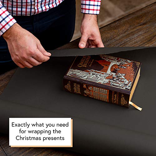 Black Paper Roll 18 by 1800 Inches (150 Feet) Use it as Black Construction Paper, Black Poster