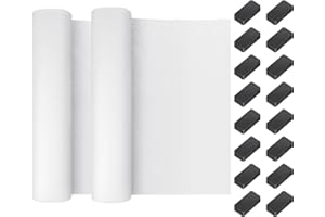 HEMOTON Range Hood Filters Sheets Nonwoven Fabric Grease Filter Replacement Anti Oil Filter Paper Oil Proof Sticker Anti Oil Papers for White 10m (1)