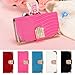Leegoal Angel's Wings Bling Wallet Luxury Diamond Magnetic Flip Case for Samsung Galaxy Note 3 N9000 (Pink)