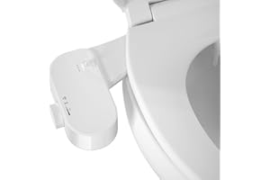 SAMODRA Bidet Toilet Seat Attachment with Rear and Feminine Wash, Bidet Attachment for Toilet with Self-Cleaning and Adjustable Bidet Sprayer & 21°Angle Control Bidet Attachement (White)