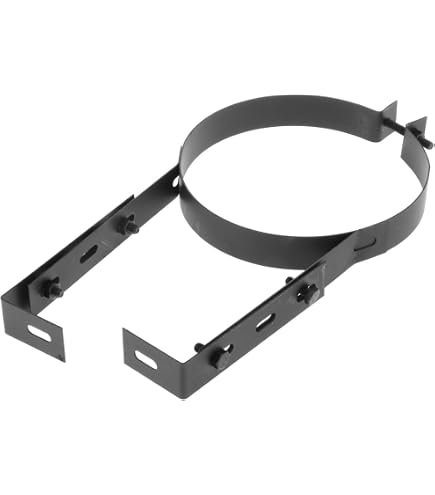 Stainless Steel Chimney Pipe Bracket - Adjustable Support For 150mm Flue Pipes, Heating Stove & Fireplace Installation-1068814