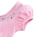 BAOHULU Kids Leotards for Dance Short Sleeve Rhinestone Ballet Tutu Dress for Little Girls 3-8 Years B093_Pink_XL