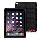 iPad Air 2 Case, Snugg Black Silicone Case [Non-Slip Material] Protective Rubber Back Case Cover Apple iPad Air 2