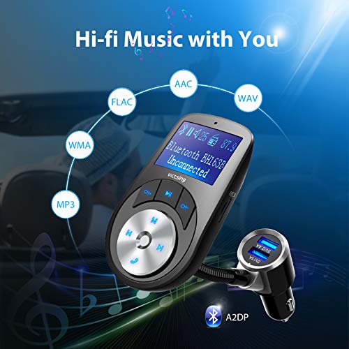 VicTsing Bluetooth FM Transmitter Hands-Free Calling Car Kit 163