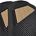 Motor Trend FlexTough 2 Tone Rubber Car Floor Mats for Auto - Heavy Duty All Season Black & Beige