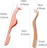 KAIFANGYA 2-Piece 2-in-1 Lash Tweezers Strip Lashes Eyelash Applicator Tool view 4