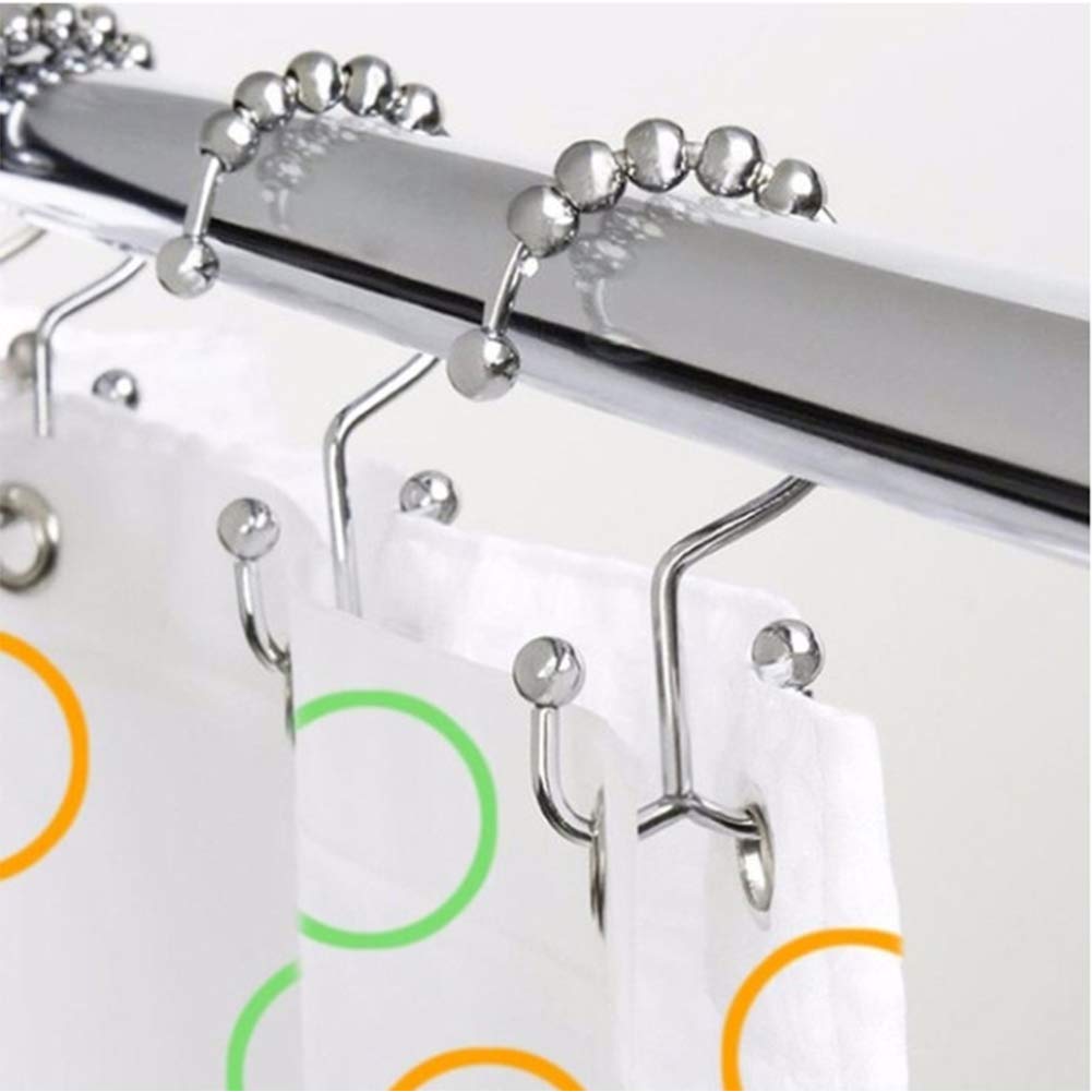 Dishykooker 12pcs 8beads Double Sided Shape Metal Hanging Hook For