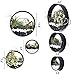 Set of 3 Round Hanging Wall Vase Succulent Planter Vase- Metal Flower Pots, Indoor Decorative Air Plants Container Faux Plants, Cacti and More, Dark Black Colorthumb 3