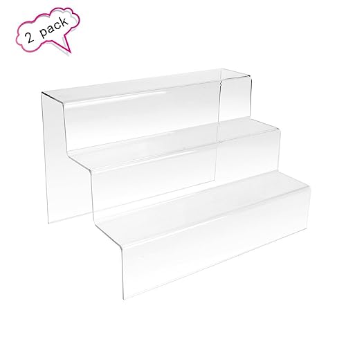 3 Tier Clear Acrylic Display Stand / Display Riser Amazon.co.uk