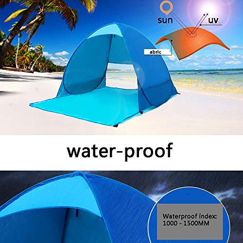 QYQS Vollautomatisches Klappzelt im Freien, kein Angelzelt erforderlich, ultraleichtes Strandzelt, blau, 155 * 145 * 110… – Bild 4