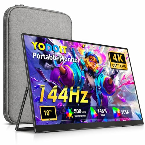 Yodoit 19" 4K QLED 144Hz Portable Monitor
