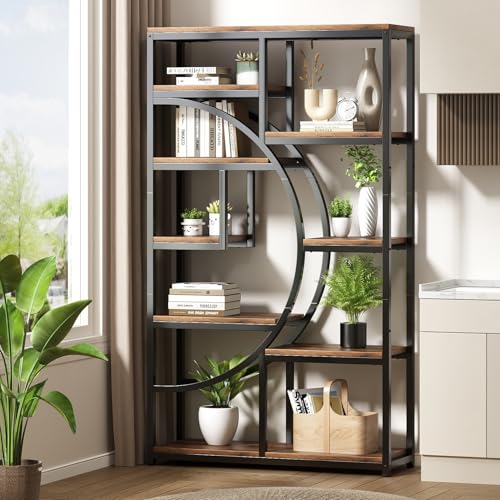 MXDESIKU Librero Organizador Minimalista,175 cm Estante de Libros de 8 Niveles,Muebles de Madera,Mueble para Oficina,Dormitorio,Sala de Estar,Invernadero,Cocina