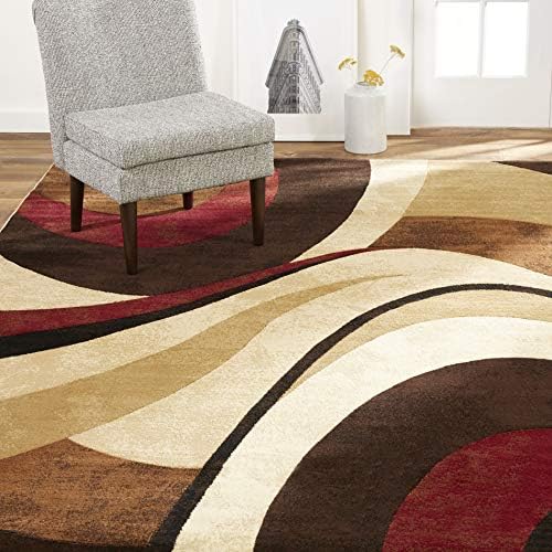 Home Dynamix Tribeca Slade Modern Area Rug Abstract Brownred 710"X106"