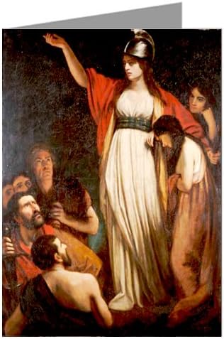 12 Vintage Notecards Set, portrait of Queen Boudicca. Celtic Warrior Queen, famous for battling the Romans and burning London.