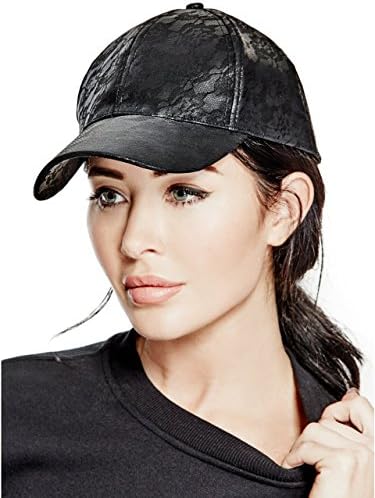 GUESS Faux-Leather Lace Baseball Cap