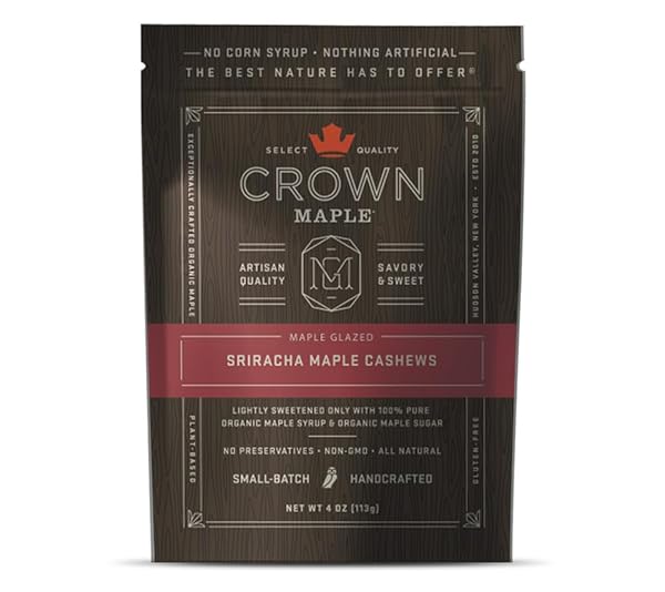 CROWN MAPLE® MAPLE GLAZED SRIRACHA MAPLE CASHEWS (4 OZ)