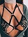 liwei18 Women's Harness Body Bra Black Belt Elastic Cupless Cage Bra Bralette Crop Top
