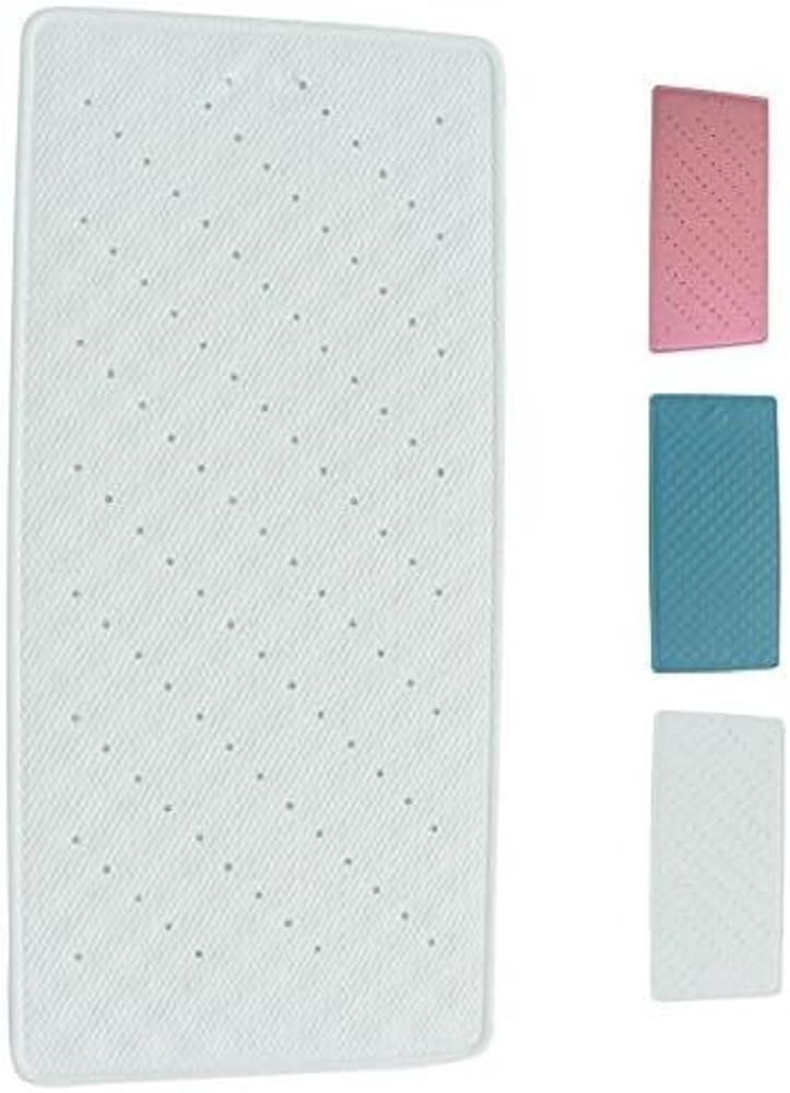 MSV Rubber Bath Mat, White, 75 x 35 cm — image 1
