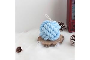 New 3D Woolen Candle Silicone Molds Woolen Ball Design Handmade Soy Candles Making Aroma Wax Soap Molds