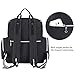 S-ZONE Multi-function Baby Diaper Bag Backpack with Changing Pad and Portable Insulated Pocket (Black)