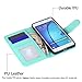 Galaxy On5 Case, Style4U Premium PU Leather Stand Wallet Case with ID Credit Card/Cash Slots for Samsung Galaxy On5 G550 with 1 Stylus [Mint Green]