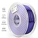 AMOLEN PLA 3D Printer Filament, 1.75mm, Purple Silk 1 kg Spool, Includes Sample Glow in The Dark Blue Filament