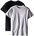 Fruit of the Loom Men's 2-Pack Tall Size Crew T-Shirt, Black/Gray, LT