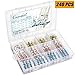 240PCS Solder Seal Wire Connectors, Camtek Heat Shrink Butt Connectors Terminals Electrical Wire Connectors Insulated Waterproof Marine Automotive Copper Connectors Kits
