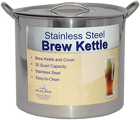 Polar Ware Stainless Steel Brew Pot with Cover, 30-Quart