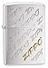 Zippo Logo Pattern Pocket Lighter, Brushed Chrome