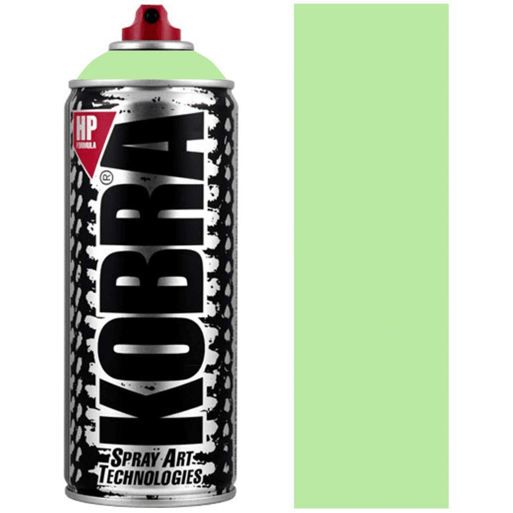 KOBRA HP High Pressure Spray Paint 400ml Can – Professional Grade 100% Acrylic Formula with Matte Finish for Graffiti, Street Art, Crafts & Multi-Surface Use (1010 Mojito)