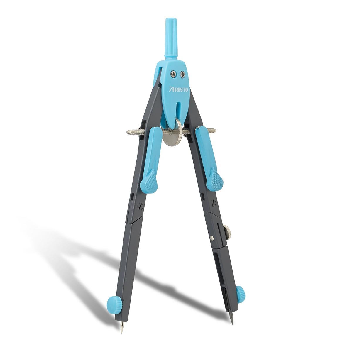 Aristo BTS Quick Adjustment Compass (Circles up to 340 mm Diameter, 2 Joints, Leads and Needle) Neon Blue