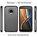 Moto Z2 Play Case, Starshop [Shock Absorption] Dual Layers Impact Advanced Protective Cover with [Premium HD Screen Protector Included] for Motorola Moto Z2 Play (Black)