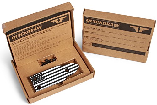 QuickDraw Magnetic Gun Mount (Black White Flag) for Vehicle Home Office 35lb Rated Gun Magnet Holder Holster Safety Rack Accessory HQ Rubber Coated Bullet Shaped Neodymium Magnet Handgun Firearm - Thumbnail 5