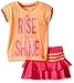 adidas Toddler Girls' Top and Skort Set, Flash Orange, 3T