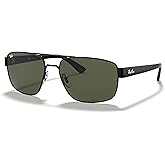 Ray-Ban RB3663 Rectangle Sunglasses for Men +BUNDLE with ACCESSORY EYEWEAR KIT