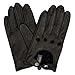 Harssidanzar Mens Leather Driving Gloves Unlined Touchscreen, Black, S