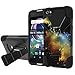 [Nakedshield] Phone Case For [Cricket Exclusive] Alcatel Idol 5 [Black/Black] Shock Proof Armor Case [KickStand] - [Stars Galaxy] Print Design