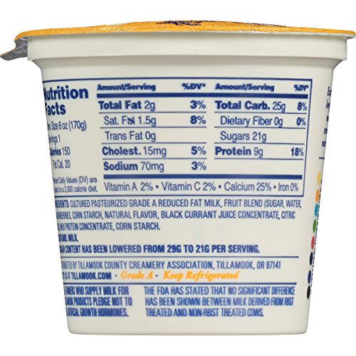 Tillamook Low Fat Yogurt, Marionberry, 6 oz