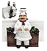 Ebros Gift Fat Chef Alton Grape Wine Vineyard Dinner Napkin Holder Figurine Tabletop Decorative Chefs Sous Grapes Vines (1)