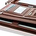 Zippered Business Padfolio with Junior Legal Notepad - Light Brown PU Leather Portfolio Binder & Organizer Folder with 8 Inch Tablet Sleeve by Lautus Designs