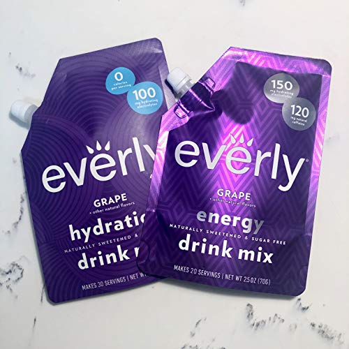 Everly Energy Natural Energy Drink Mix Powder, Sugar Free, Natural