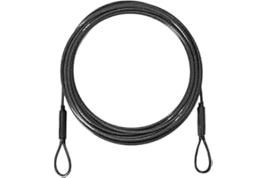 3.3mm (1/8 Inch) Outdoor Travel Stainless Steel Security Cable-3/4/6/10/20/30ft Luggage Lock Safety Wire Flexible Steel Wire 